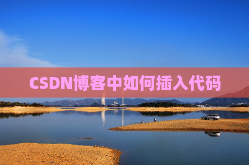 CSDN博客中如何插入代码
